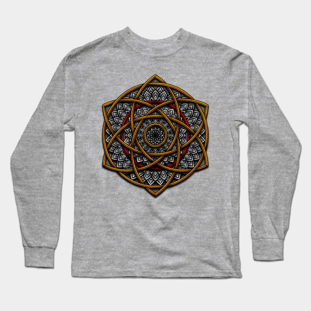 Triquetra Mandala Long Sleeve T-Shirt by Awank.13